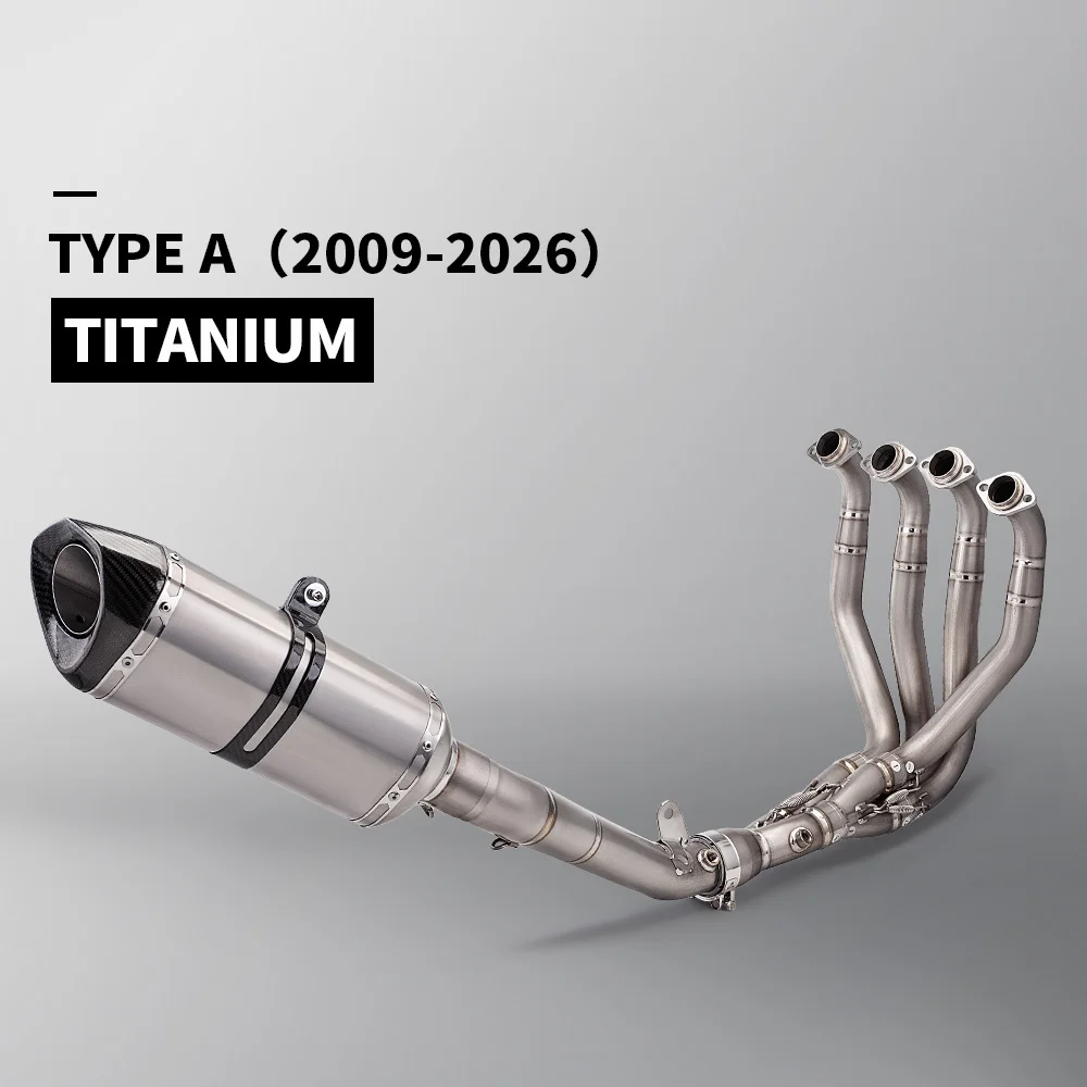 high quality full exhaust system for zx6r 636 ninja zx6r 2009-2021 Titanium alloy Front Link Pipe Fits the 60mm Muffler