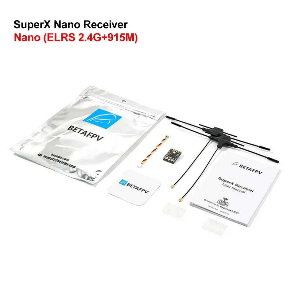 BETAFPV SuperX Nano ExpressLRS Receiver 2.4G 915M Dual LR1121 ESP32-C3 FSK Up To 1000Hz For 5 Inch FPV Freestyle Drone Build RX - view 6
