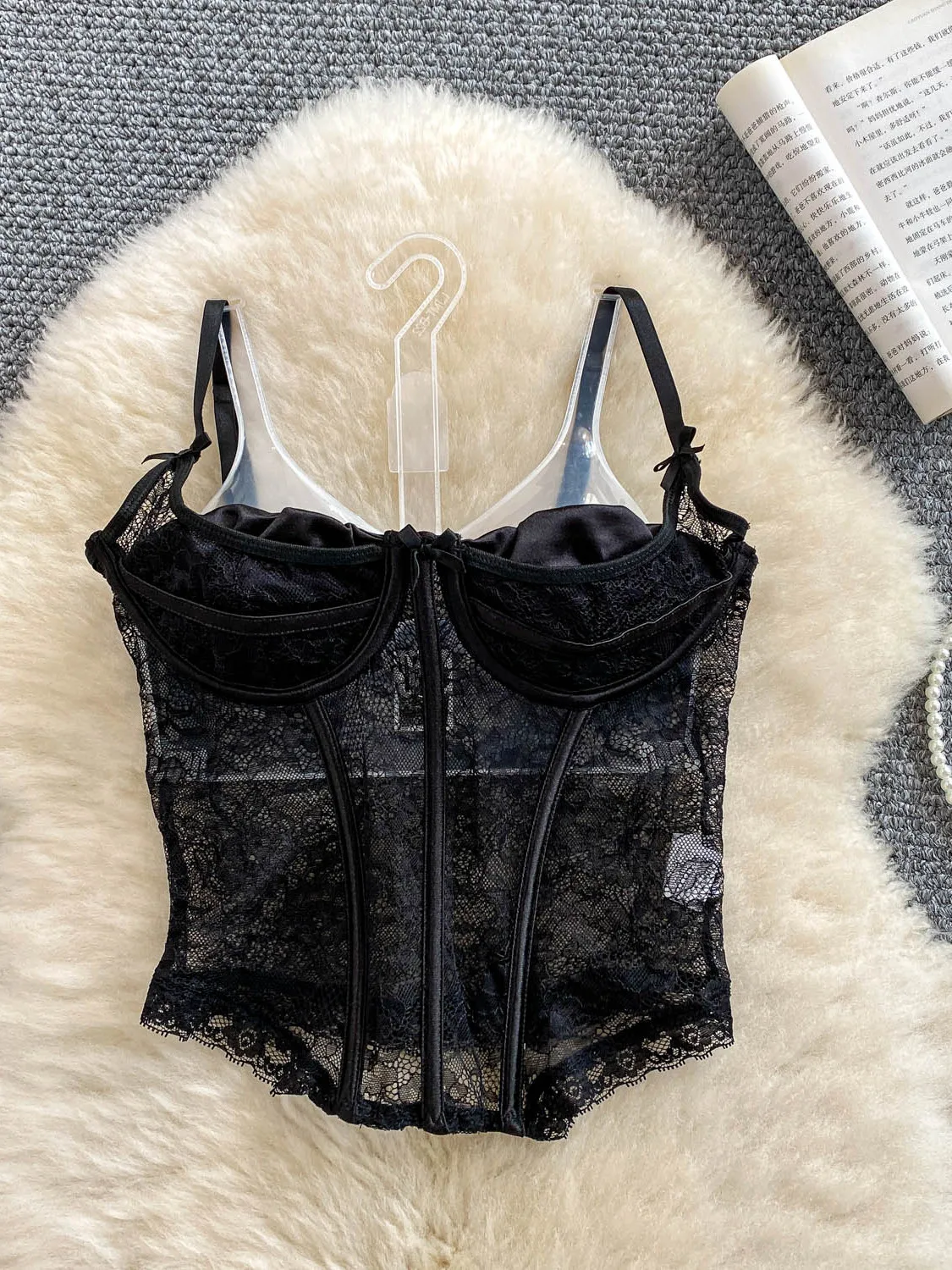 

Sexy Lace Trim ort Crop Top Women's Csole Vest Summer 2025 Slim Fit Fibone Design Breathable Casual Inner Wear