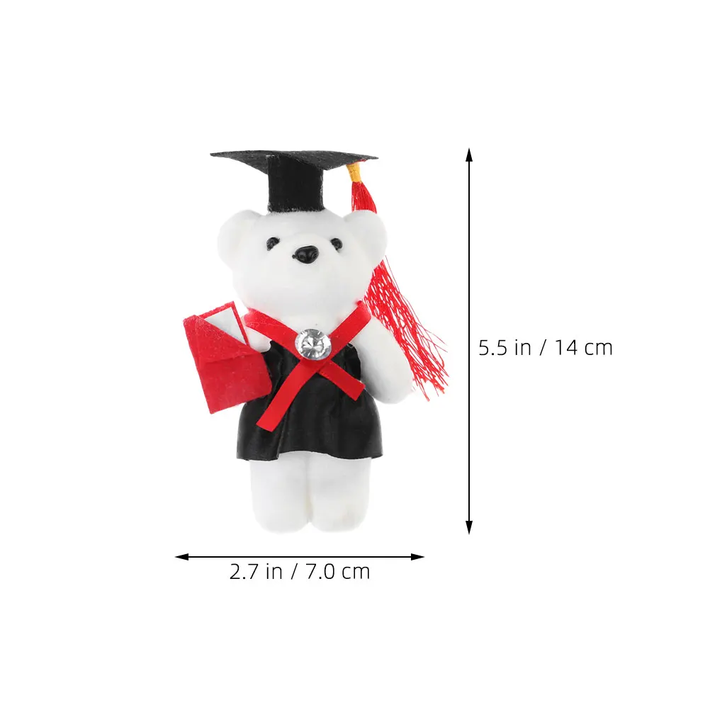 

8pcs Mini Doctor Bear DIY Graduation Flower Bouquet Materials Stuffed Animal Toy Decor Congrats Graduate