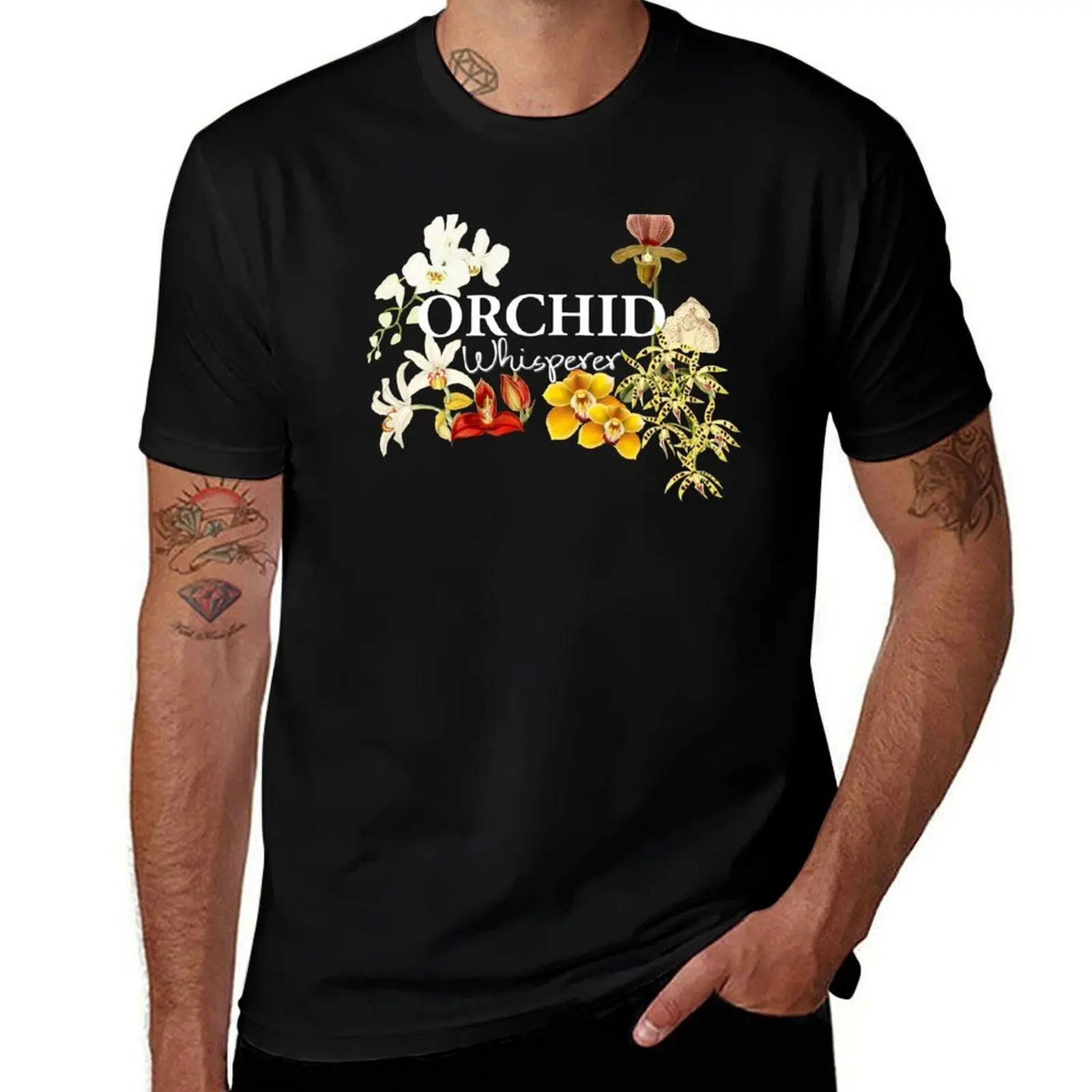 Orchid Whisperer I Love Orchids Orchid Gift Orchid Flowers T-Shirt Trendy Casual Short Sleeve Shirt T-Shirt