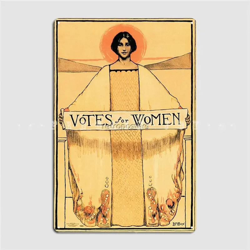 Votes For Women 1913 American Woman's Suffrage Political Propaganda Art Metal Plaque Poster Wall Mural Painting Tin Sign Poster