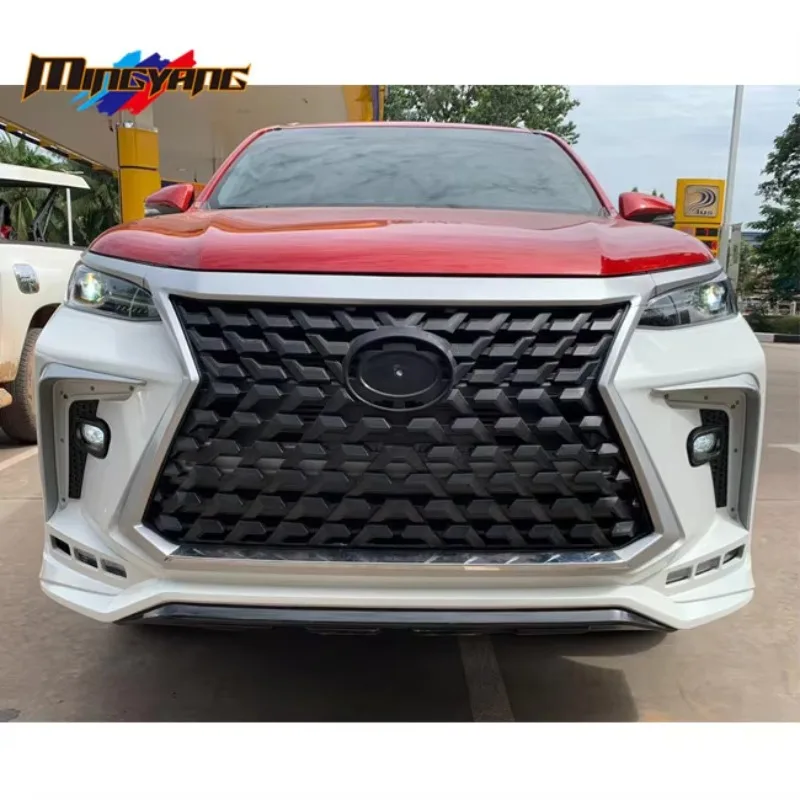 

ZAIQU Jiuzhou Auto LX Design Body Kits Fortuner Grille Headlight Front Bumper Facelift Accessories 2016 2022 for Fortuner