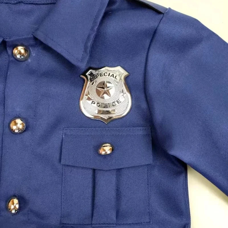 Halloween Children's Police Uniform New York Police Cosplay Costume Boy Girl Policeman Clothes Set Constabulary Party Dress Up