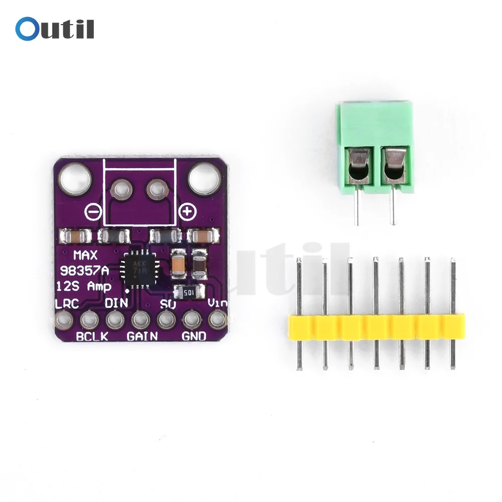 MAX98357 I2S papan Amplifier 3W, papan sirkuit modul dekoder DAC Kelas D untuk Raspberry Pi ESP32