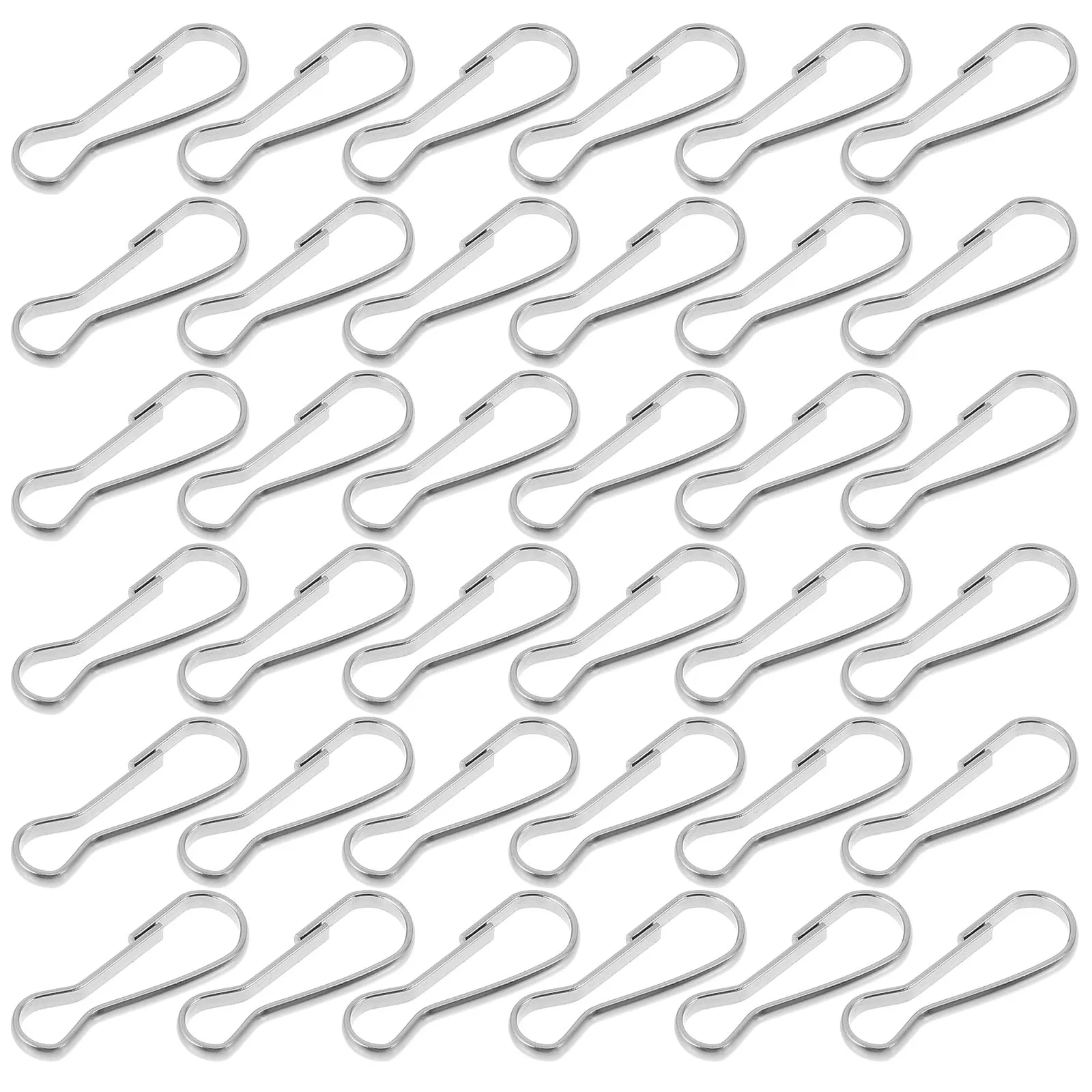 

100pcs Stainless Snap Buckle 2 8cm Keychain Hooks Metal Lanyard Clips Connection Small Spring Clips Hook Spring