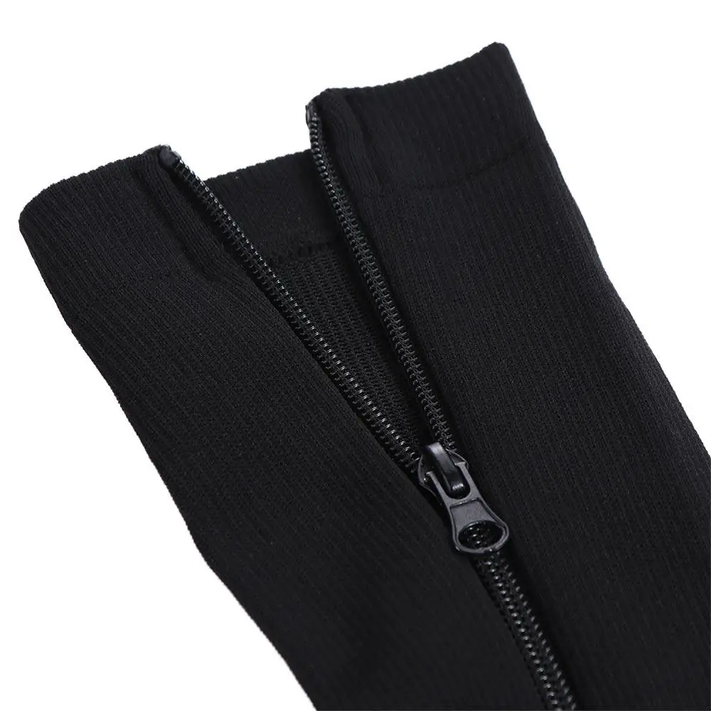 Calzini con cerniera a compressione in nylon Colore della pelle Calze per vene varicose Calzini elasticizzati al polpaccio Punta chiusa