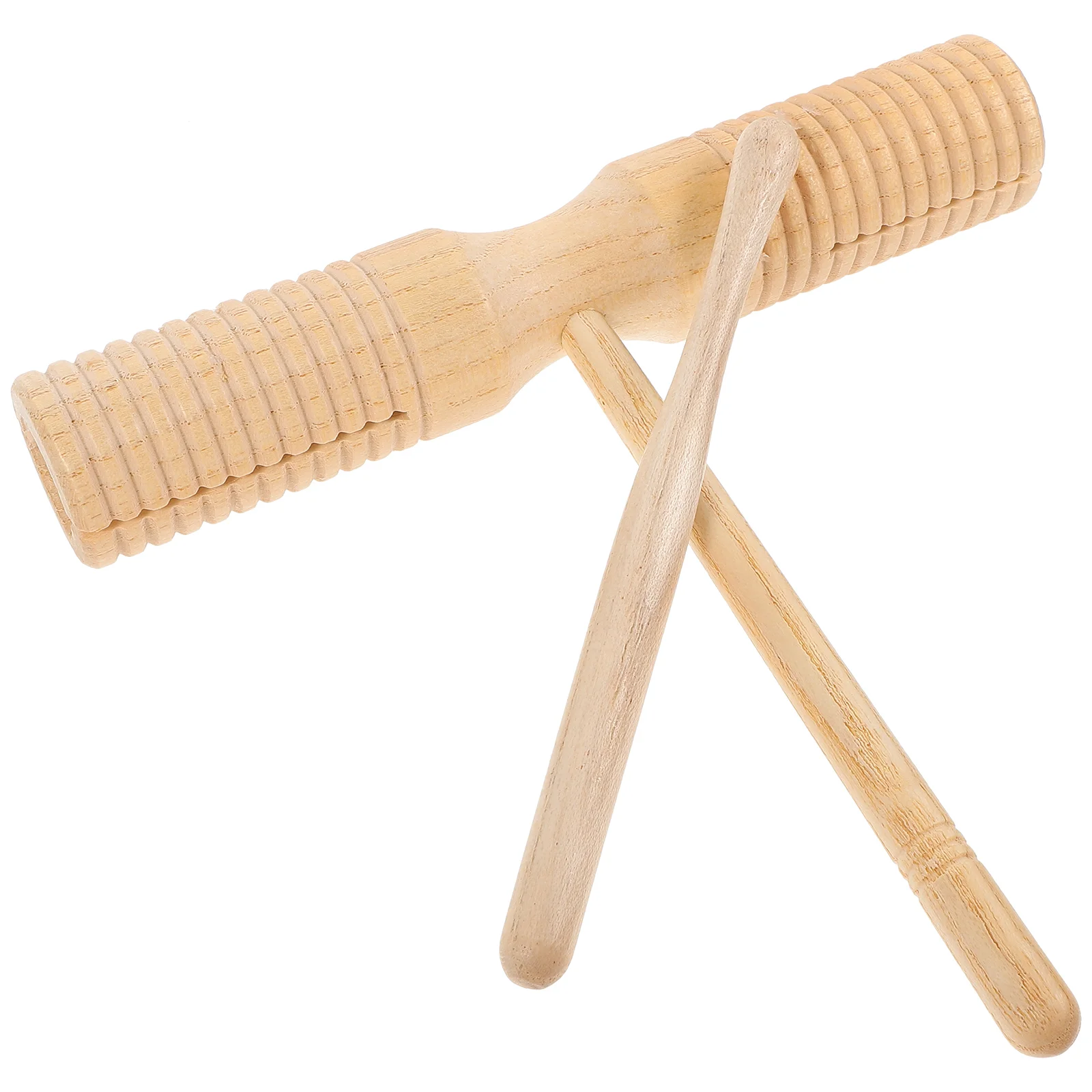 

Wooden Double Horn Guiro Percussion Instrument for Children Beginner Musicians Exquisite Craftsmanship Rhythmic Fun Educational