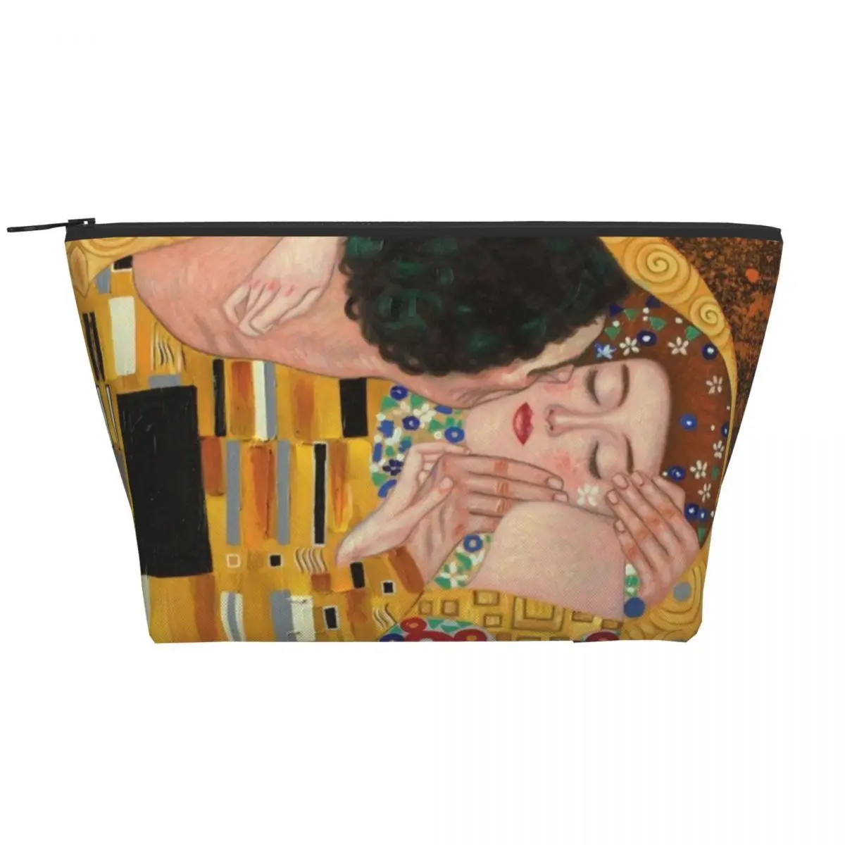 Cute The Kiss By Gustav Klimt Travel Toiletry Bag for Women Painting Art Makeup Cosmetic Bag Beauty Storage Dopp Kit