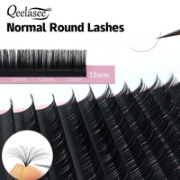 1pcs Qeelasee CC and DD curl volum normal round lashes Russian Volume Eyelashes Matte Faux Mink Professional Cilio