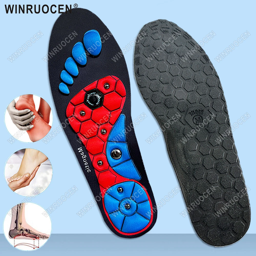 Magnetische Akupressur-Therapie-Einlegesohlen, orthopädische Fußgewölbeunterstützung, Fußmassage, Abnehmen, Anti-Ermüdung, Sport, Gesundheit, Einsätze