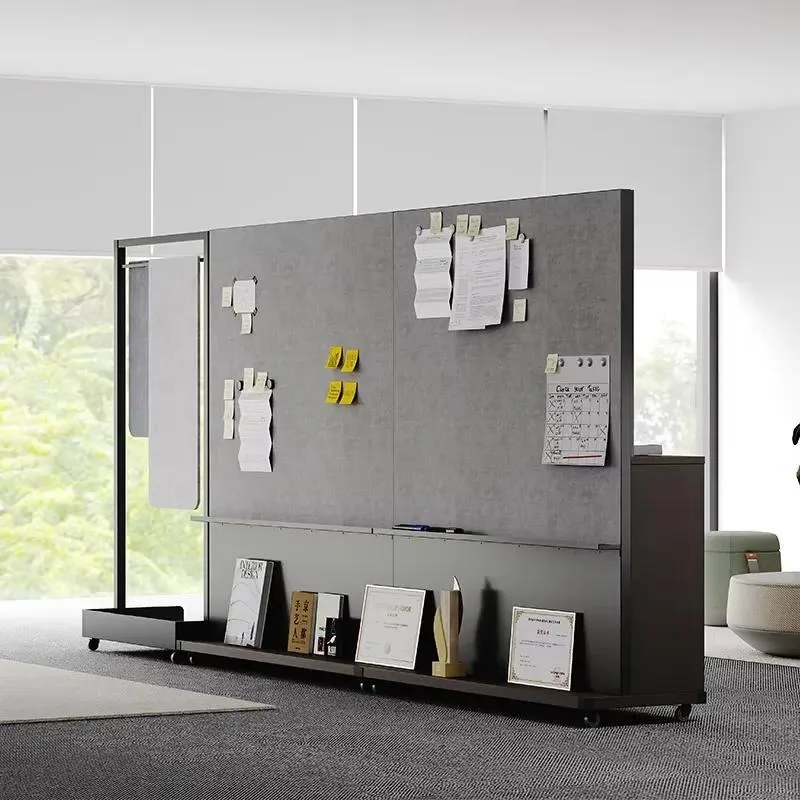 Modular Office Cabinets with Whiteboard Baffles Mobile Rolling Lockers for Corporate Offices