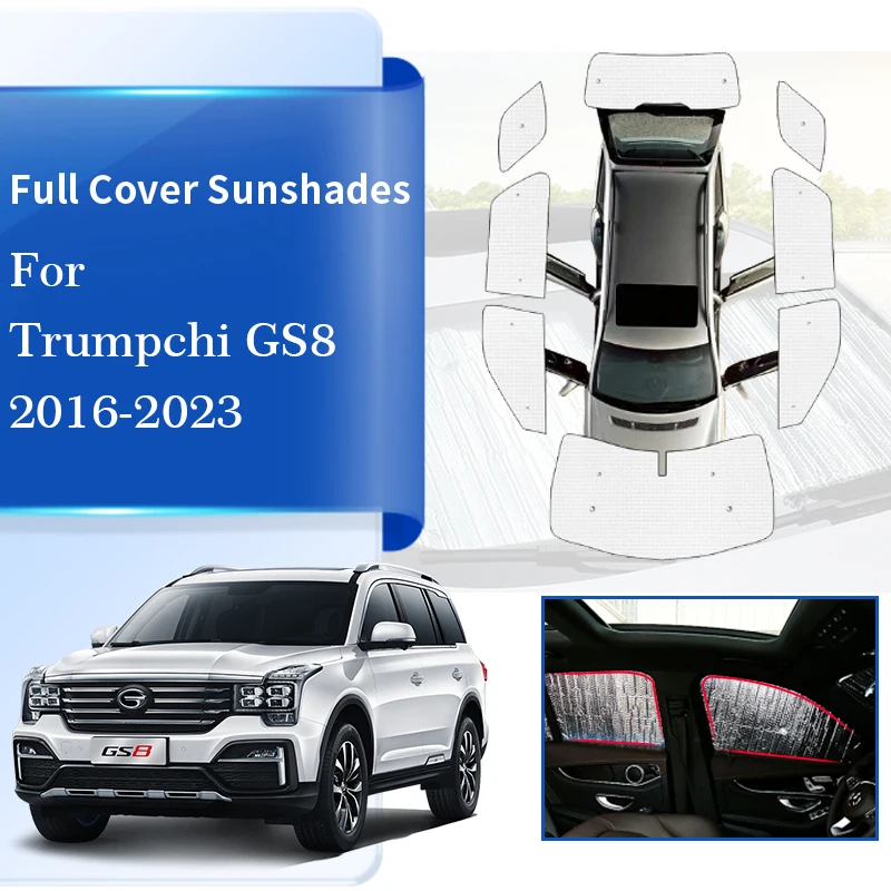 

Для Trumpchi GAC GS8 MK1 2016 ~ 2023 солнцезащитные козырьки оконные козырьки шторы лобовое стекло УФ-защита солнцезащитный козырек автомобильные аксессуары