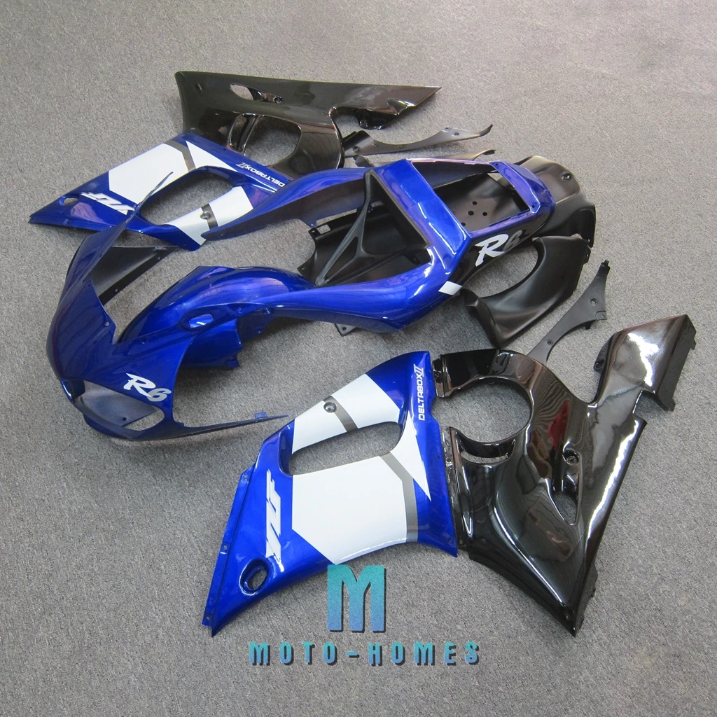 Prime Fairing Kit for Yamaha YZF R6 1998 1999 2000 2001 2002 Blue Black Fairings Set R6 98 99 00 01 02 Motorcycle Accessories