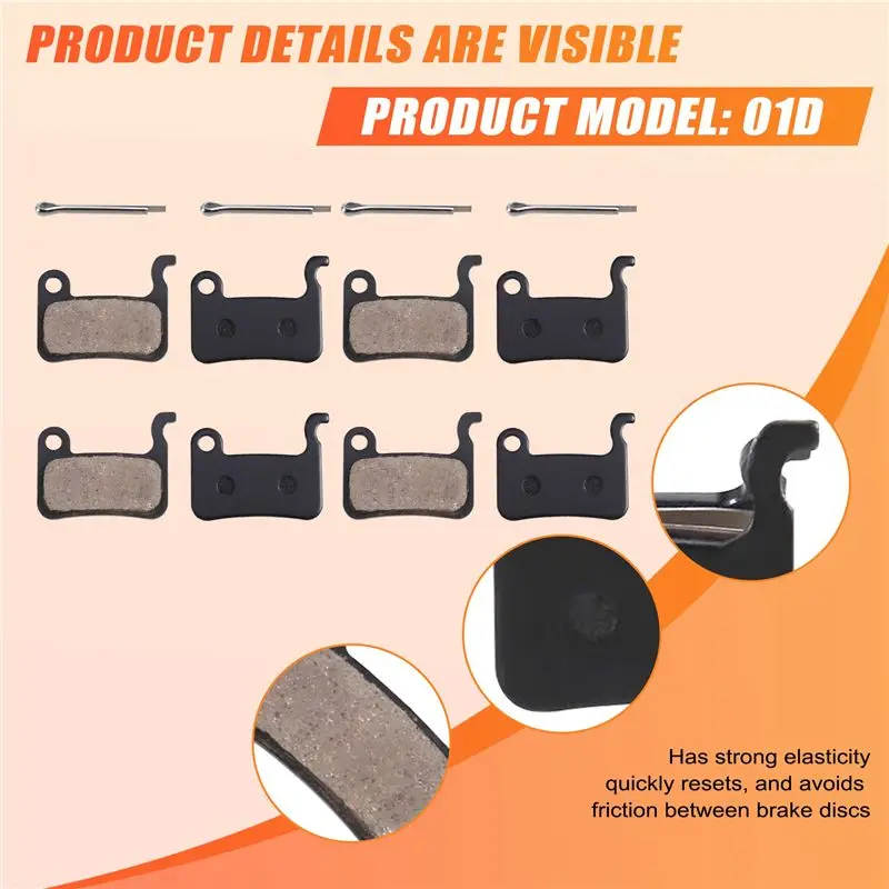 NEW HOT In Stock-Bicycle Disc Brake Pads 4 Pair Universal For SHIM M975 M966, Bike Disc Brake Pads Accessories