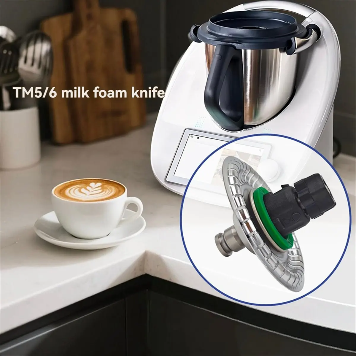 (AD11) Milk Frother Attachment for TM5 TM6 Food Processor Accessory Milk Foaming and Warming and Mixing Parts