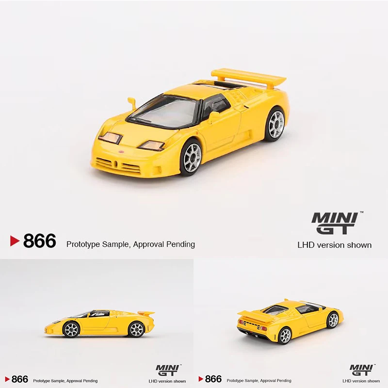 PreSale MINIGT 866 1:64 EB110 Super Sport Giallo Diecast Diorama Model Collection Miniature Toys