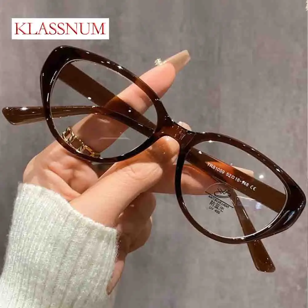 

Retro Y2K Sweet Cool Spice Millennium Cat Eye Small Frame Anti Blue Light myopic Glasses Women Black European American glasses