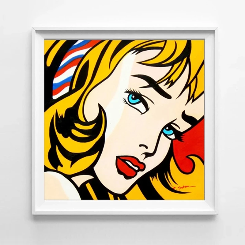 

Canvas Painting Roy Lichtenstein Pop Art Posters and PrintsAbstract Art for Living Room Square Wall Art Pictures Home Decor