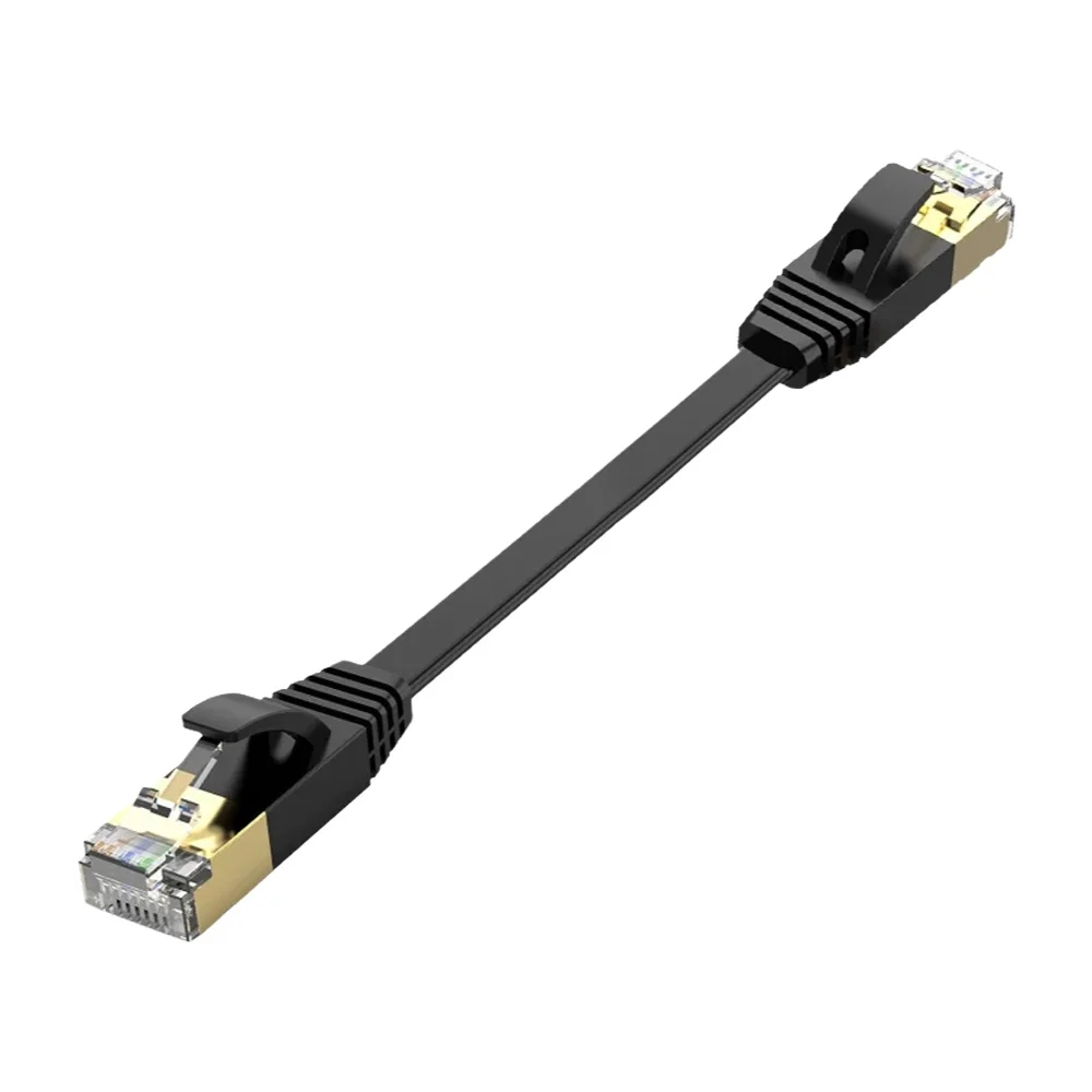 Kabel Ethernet CAT7 Płaski LAN 0.2m 0.3m Kabel Sieciowy RJ45 Ekranowany Kabel LAN Płaski UTP do Patch Panelu RJ45 do Modemu Routera — zdjęcie produktu 7