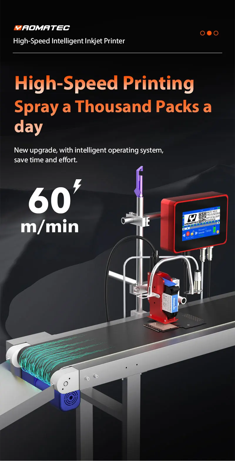 R 12.7mm/25.4mm 28 Languages Automatic Coding Machine Expiry Date Printer Online Inkjet Printer Thermal Inkjet TIJ Printer