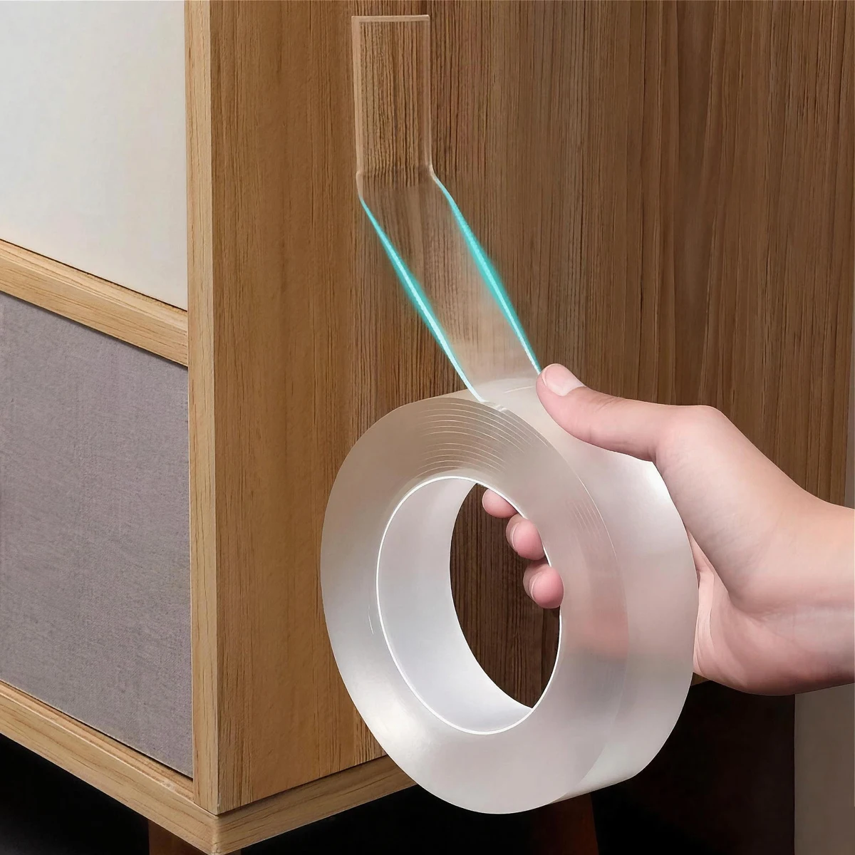 Extra Strong Double-Sided Tape Waterproof Heavy-Duty Transparent Alien Nano Mounting Tape for Wall Picture Hanging Carpet