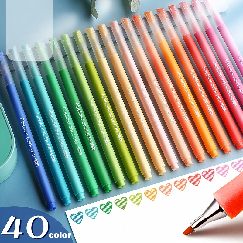 Kawaii 10pc/Set Multi Color Gel Pen Stationery caneta ручки Micron Tip Colors Quick Dry Ink Marker Liner Highlighter Drawing