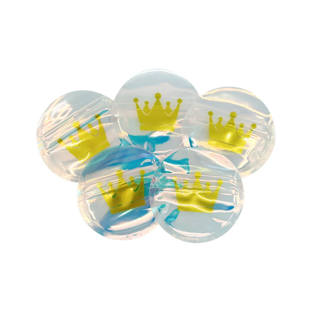 1g 2g Circle Cartoon Mylar Bags Smell Proof Pouch Empty Food Snack Dry Herb Package Mini Round Storage Packaging Case