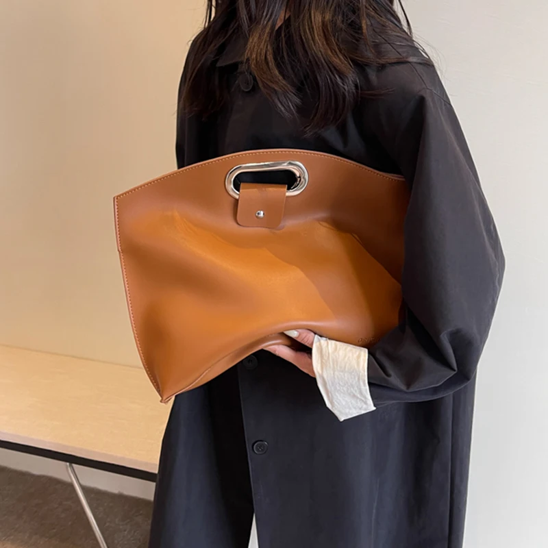 حقائب للنساء موضة جديدة سعة كبيرة حمل حقيبة مزاجه التنقل حقيبة كمبيوتر محمول الذكور حقيبة بولي PU أنيقة مخلب الحفلات