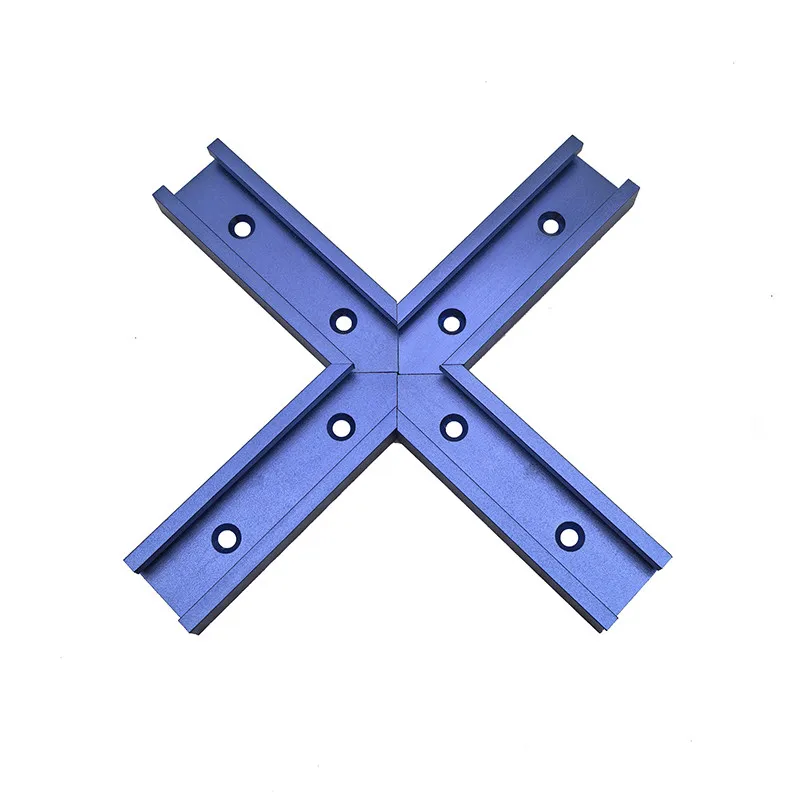 Aluminum 30 Type T Track Connector 4 Pack, Cross Intersection Miter Track Jig, Lightweight Durable Woodworking Tool