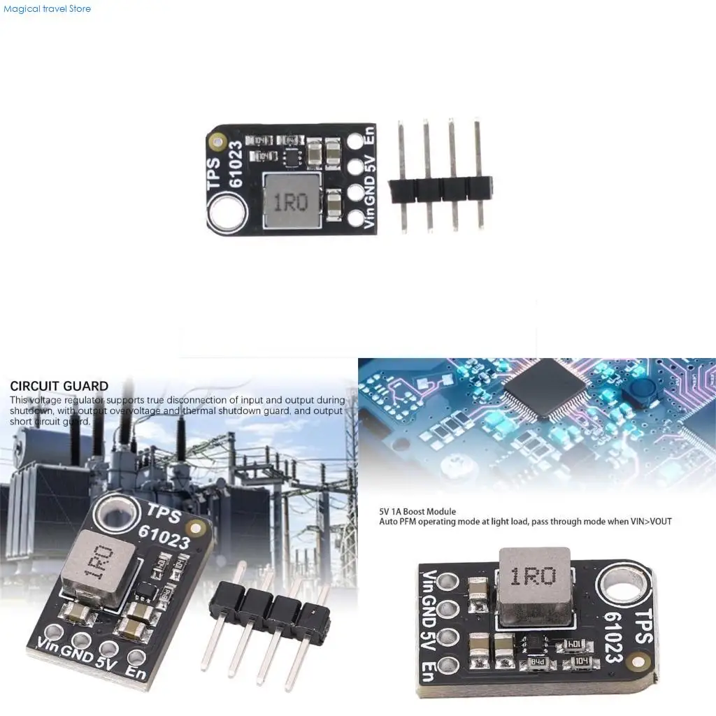N2UB TPS61023 Stable 5V 1A Output Boosts Converters Module For Low Voltages Inputs