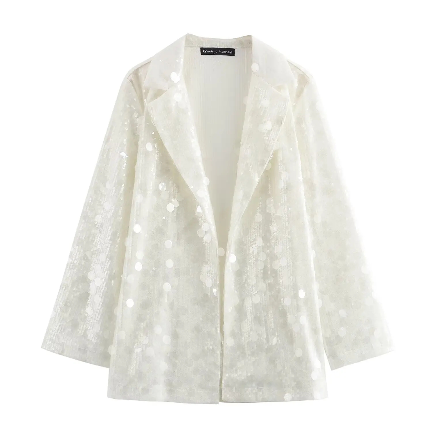 Women's Pearl Embellished Cardigan Suit Jacket