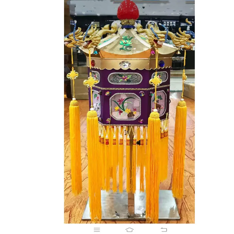 

Cz buddhist niches, handmade embroider suzhou embroidery, solemn embroidery, water and land meetings, flame mouth, canopy
