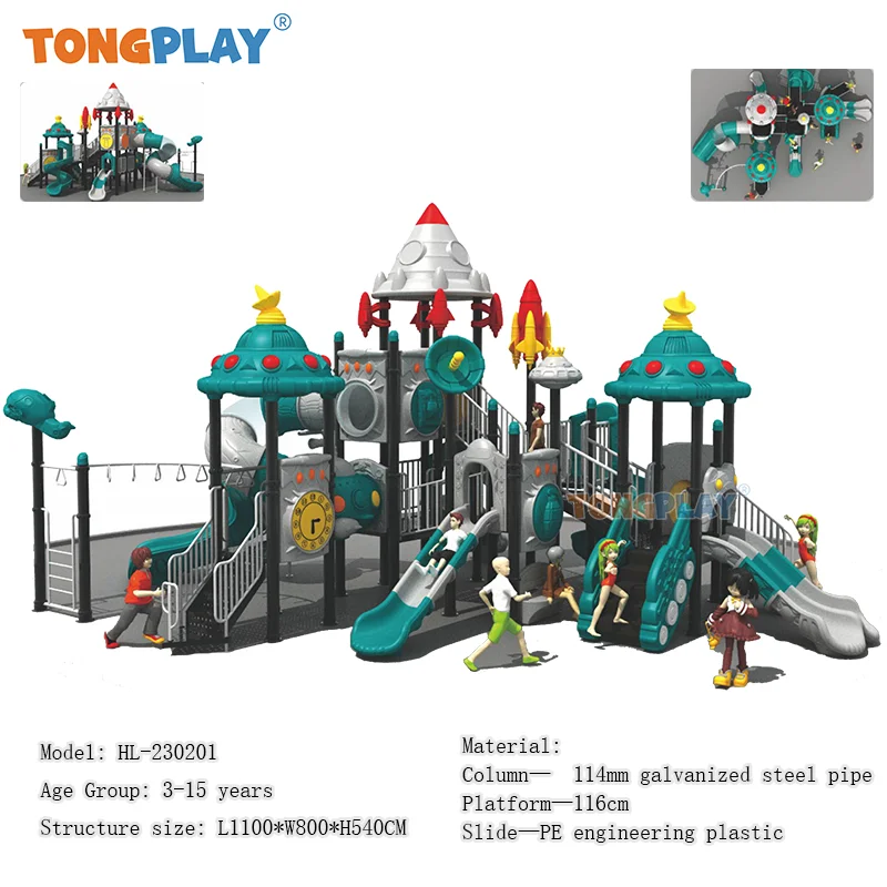 Commercial Plastic Slide Amusement Park School Game Playground Toys Play Sets Kids Outdoor Playground Equipment With Slide