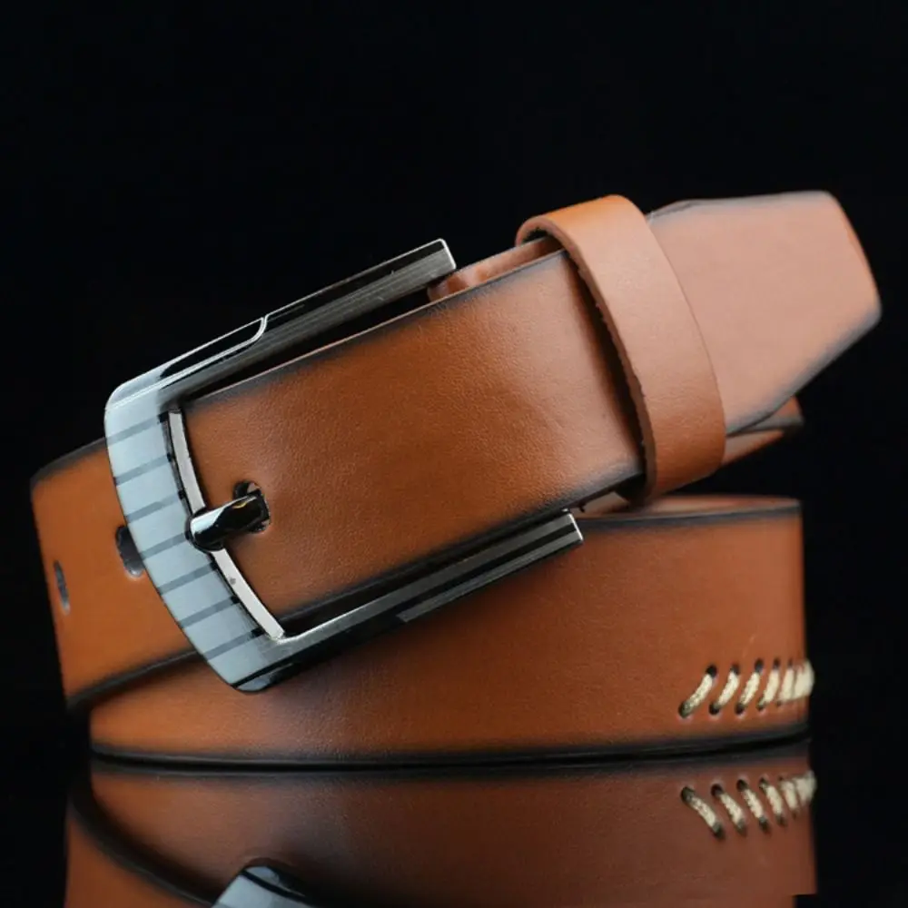 

Man Luxury Design PU Leather Belt Trendy Brand Versatile Waist Strap Casual Alloy Pin Buckle Waistband