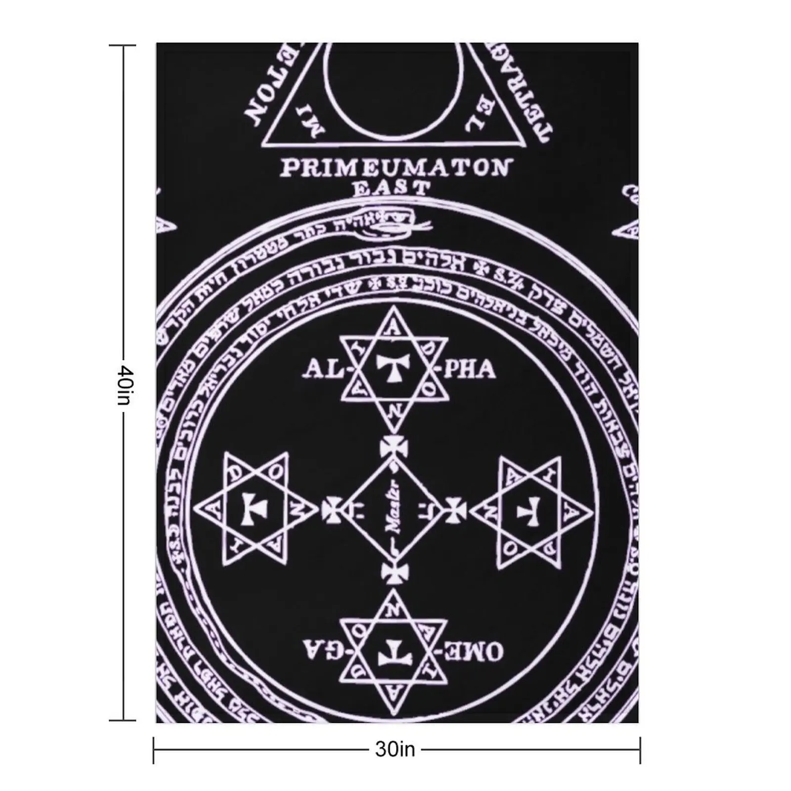 Magical Circle of King Solomon INVERTED Throw Blanket Plaid on the sofa Tourist Single Beach Furrys Luxury St Blankets