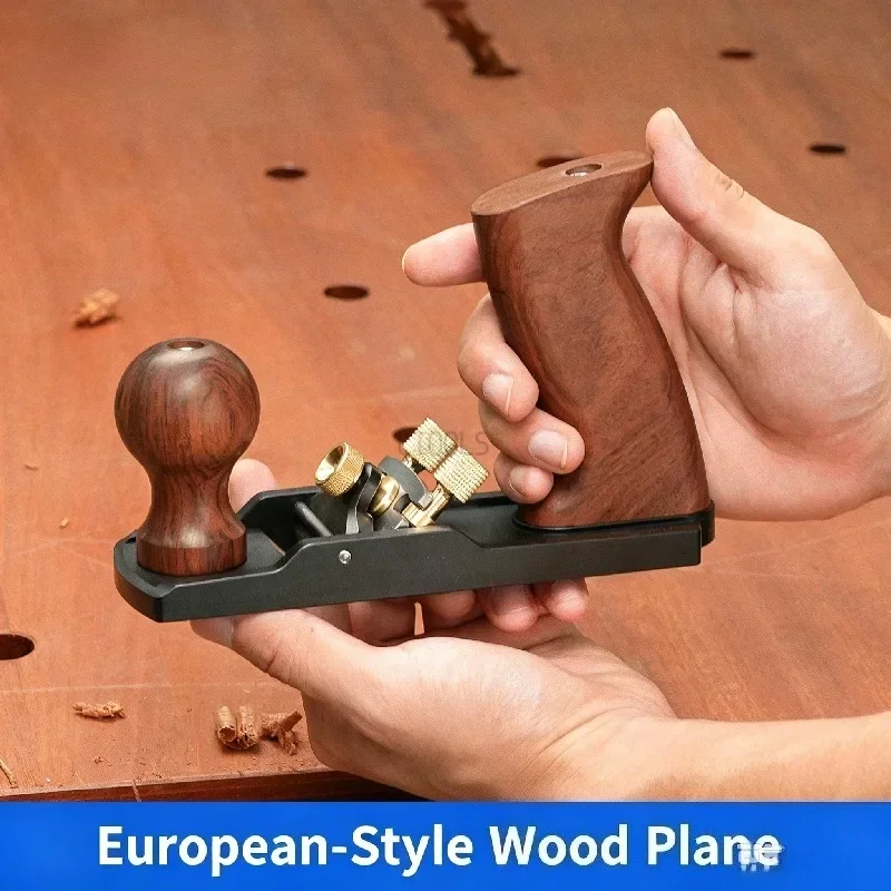 New Woodworking Hand Push Bench Plane for Wood Smoothing Planing Edge Trimming & Chamfering 180mm European Style Bench Plane