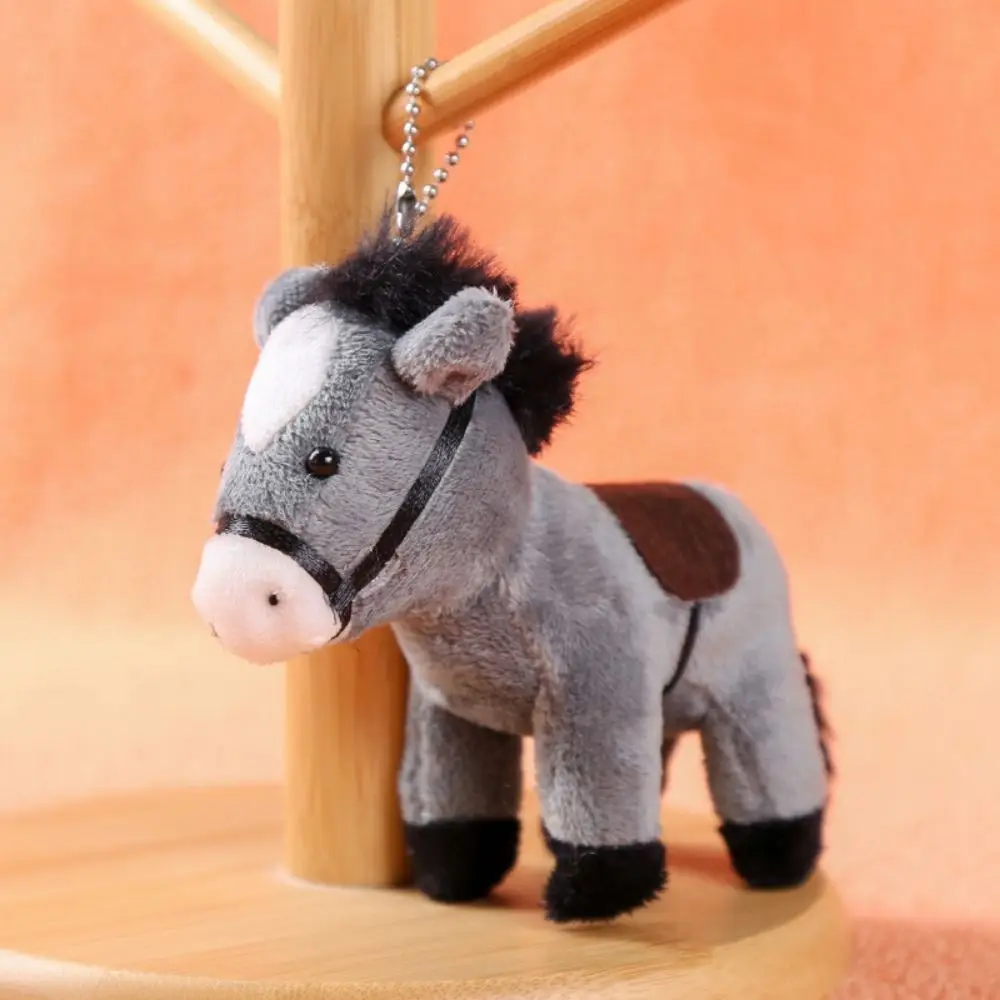Cute Soft Pony Pendant Pendant 12cm Stuffed Animal Horse Soft Pony Children Gits Bag Charm Keychain