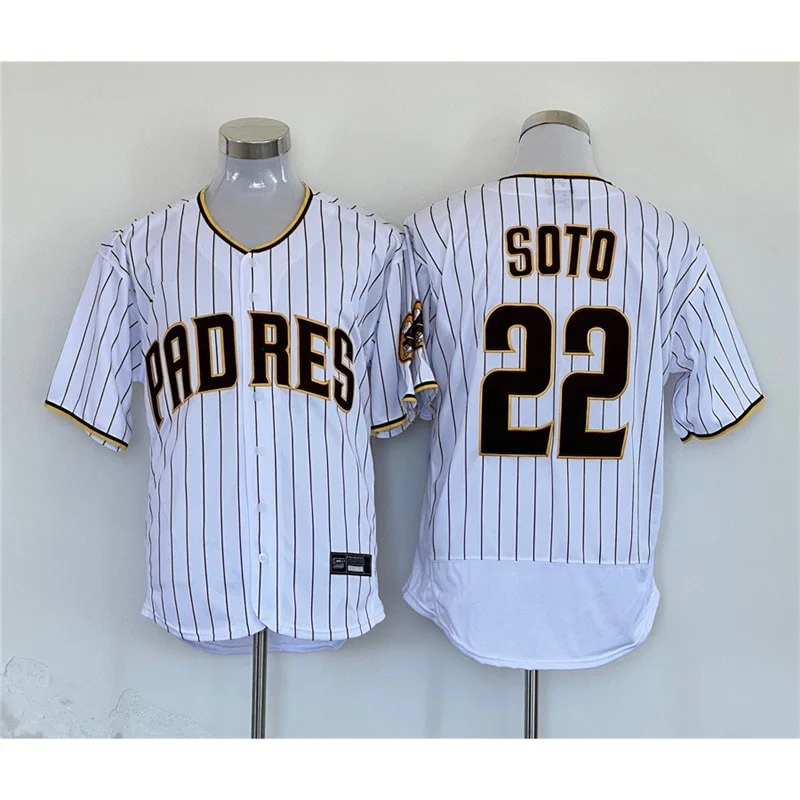 قميص البيسبول للرجال من سان دييغو بادريس إصدار المروحة المطرز للربيع للبالغين من القطن والحرير والبوليستر