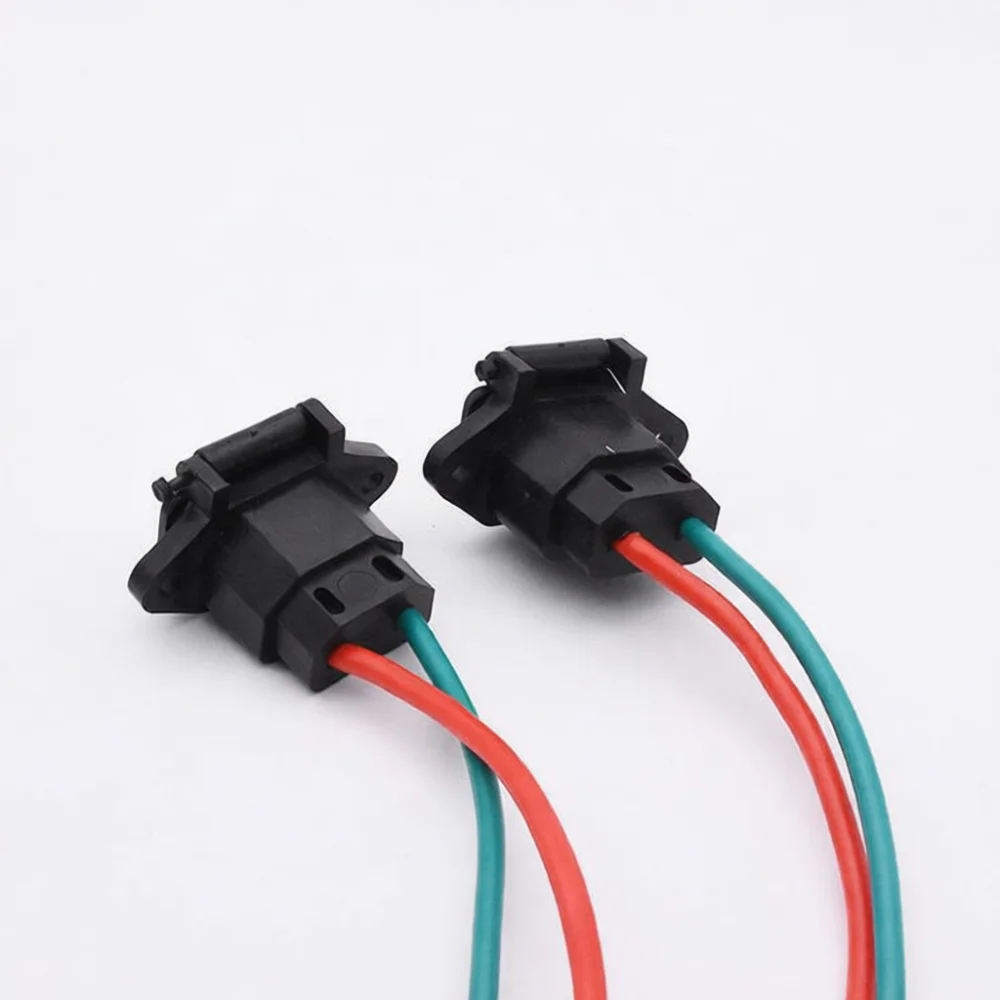 Electric Bicycle Battery Charging Socket 3 Hole Interface Auto Protective Lid Waterproof Dustproof Power Access Plug