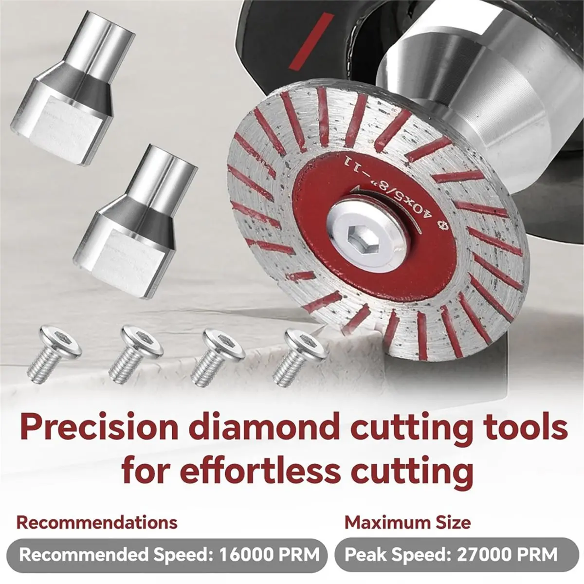 10 Pcs 1.57in Saw Blades for Angle Grinder, 5/8-11 Thread Cutting Disc for Concrete Tile Marble Ceramic