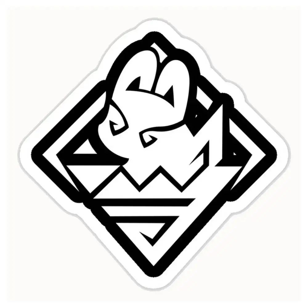 Genshin Impact Kachina Emblem White Waterproof Stickers For Decorating Car Windows Motorcycles And Computers.