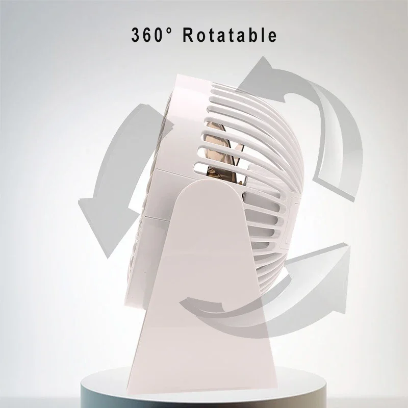 Air Cooling Desk Fan Rotatable USB Rechargeable Table Fan