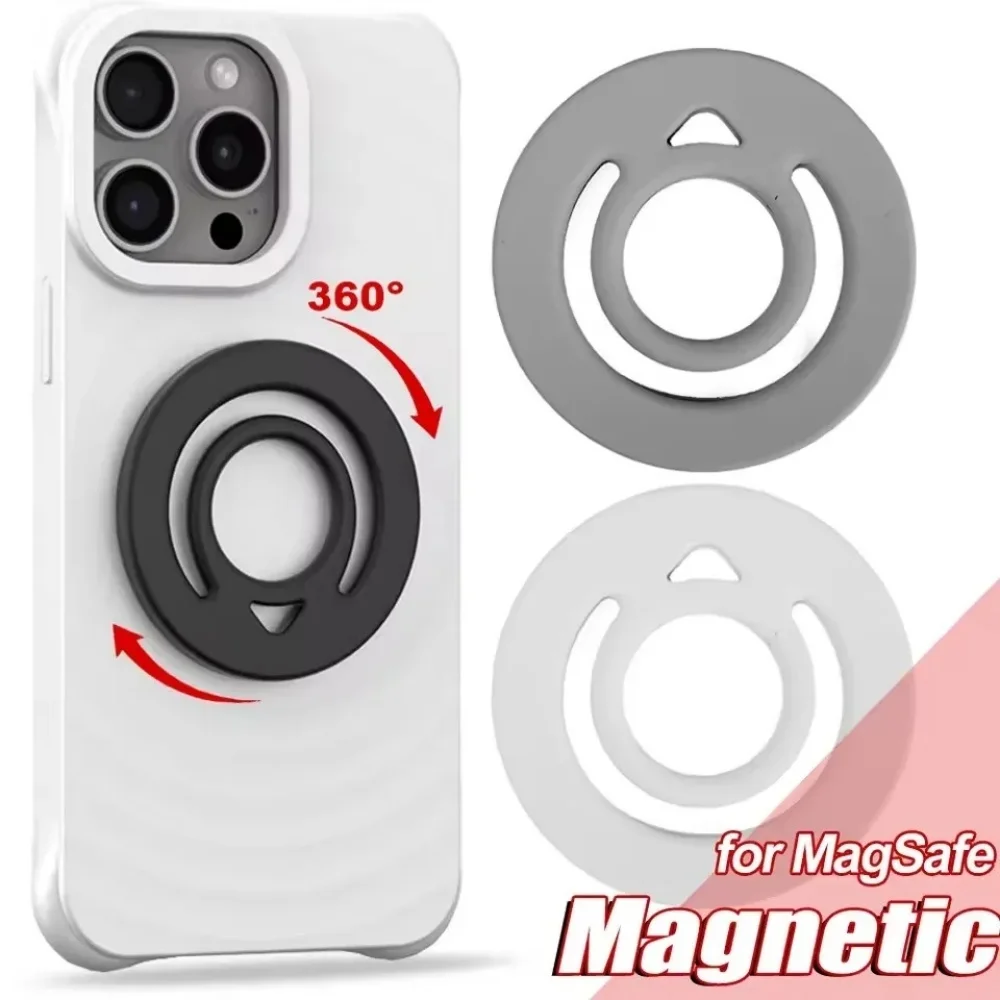 1PC Suporte Magnético Universal de Silicone para Dedo, Anel de Apoio Circular com Ímã Forte para Celular, Suporte em Formato de Anel para iPhone 17 16 15