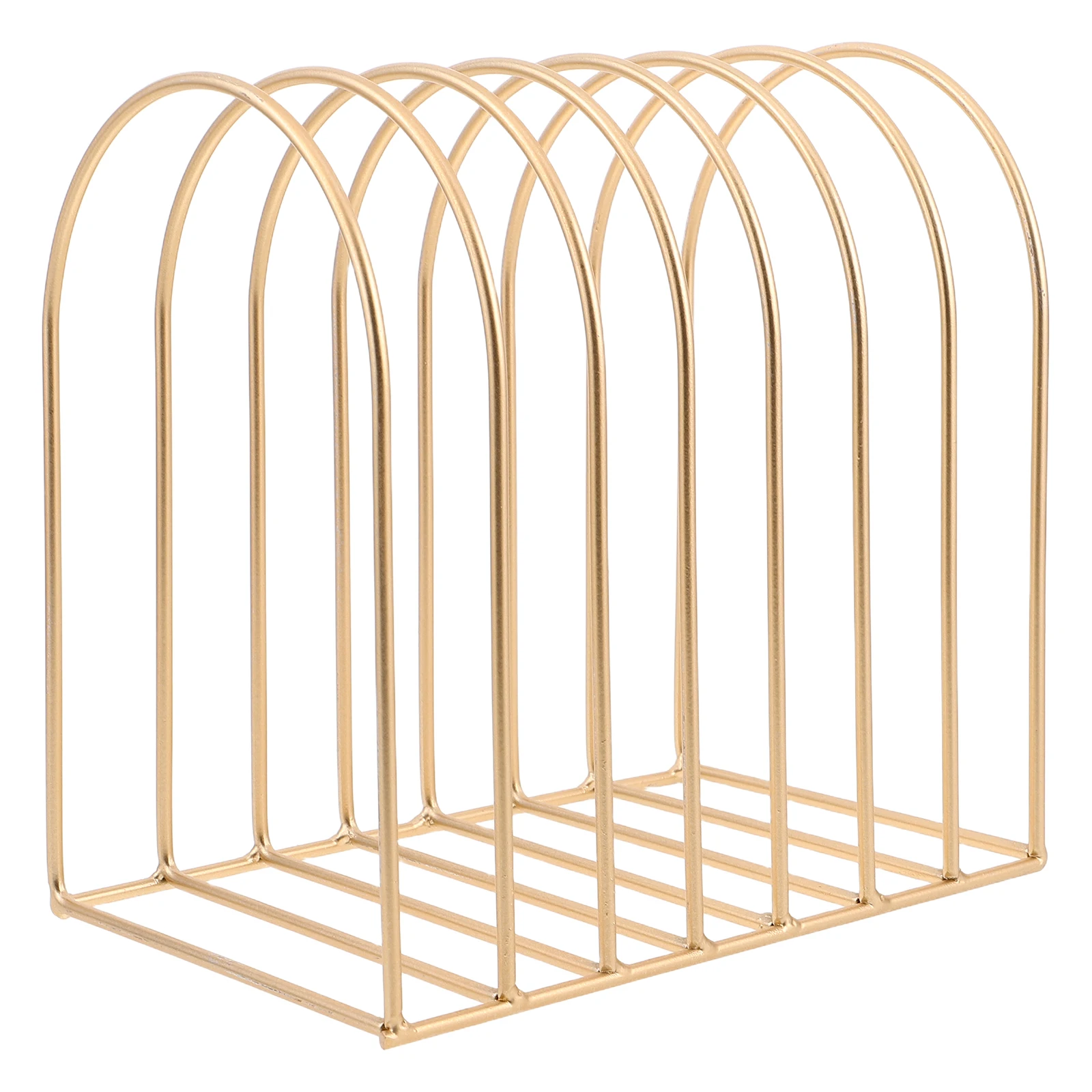 

Magazine Rack Desk File Holder Desktop Office Supplies Organizer Folder Small Book Golden Iron Compact Multifunctional Stylish