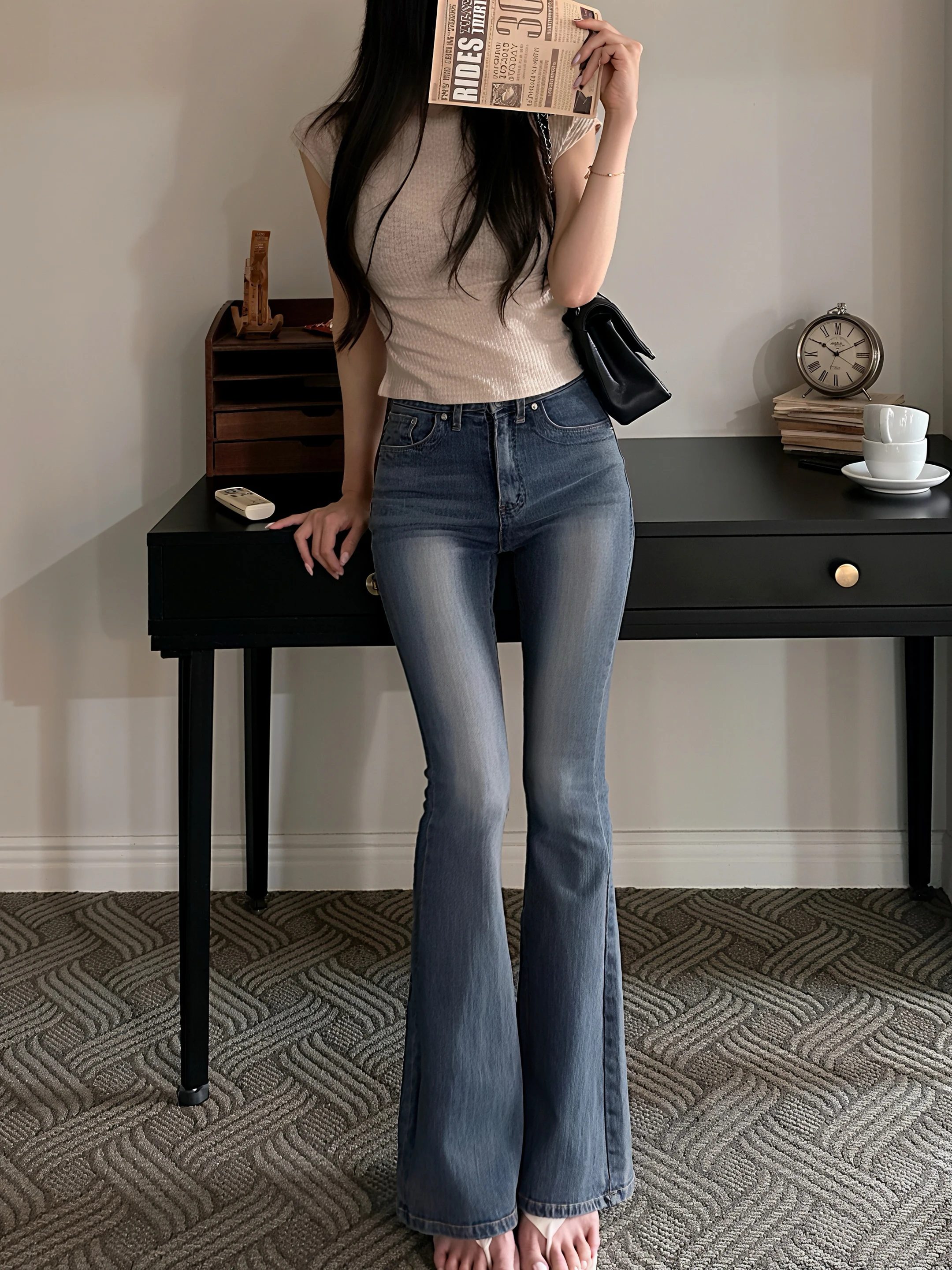 

Женские джинсы с низкой посадкой, моделирующие ягодицы, из денима, осенняя коллекция, модные, облегающие, со средней эластичностью