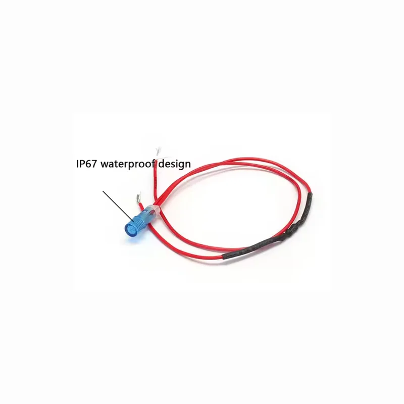 ضوء مؤشر بلاستيكي 6 مم - أحمر (3 فولت/6 فولت/12 فولت/24 فولت تيار مستمر، تصنيف IP67) - مطور ذاتيًا
