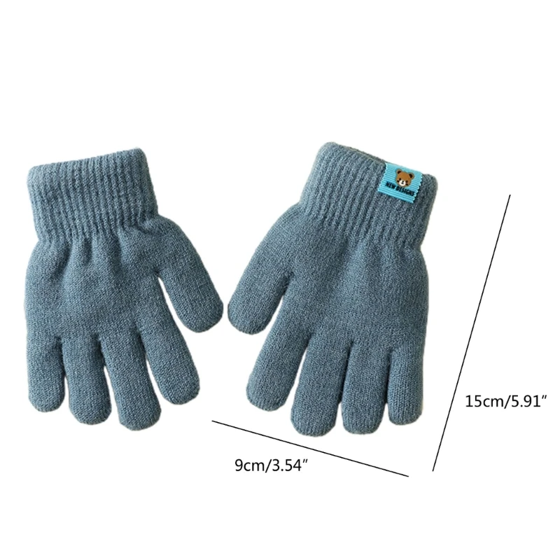 Children Double-layered Gloves Autumn/Winter Hand Warmers Handwear for Babies Autumn/Winter Handwear 1 Pair