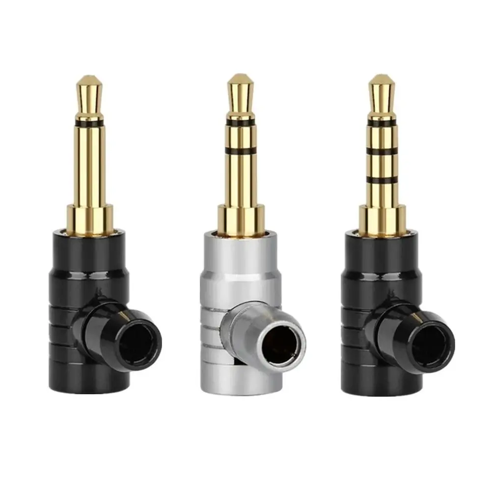 

Jack Headphone Connector Headphone Plug Conector L Type Audio Connectors 90 Degree Audio Adapter 3.5mm Jack Plug 2 3 4 Poles