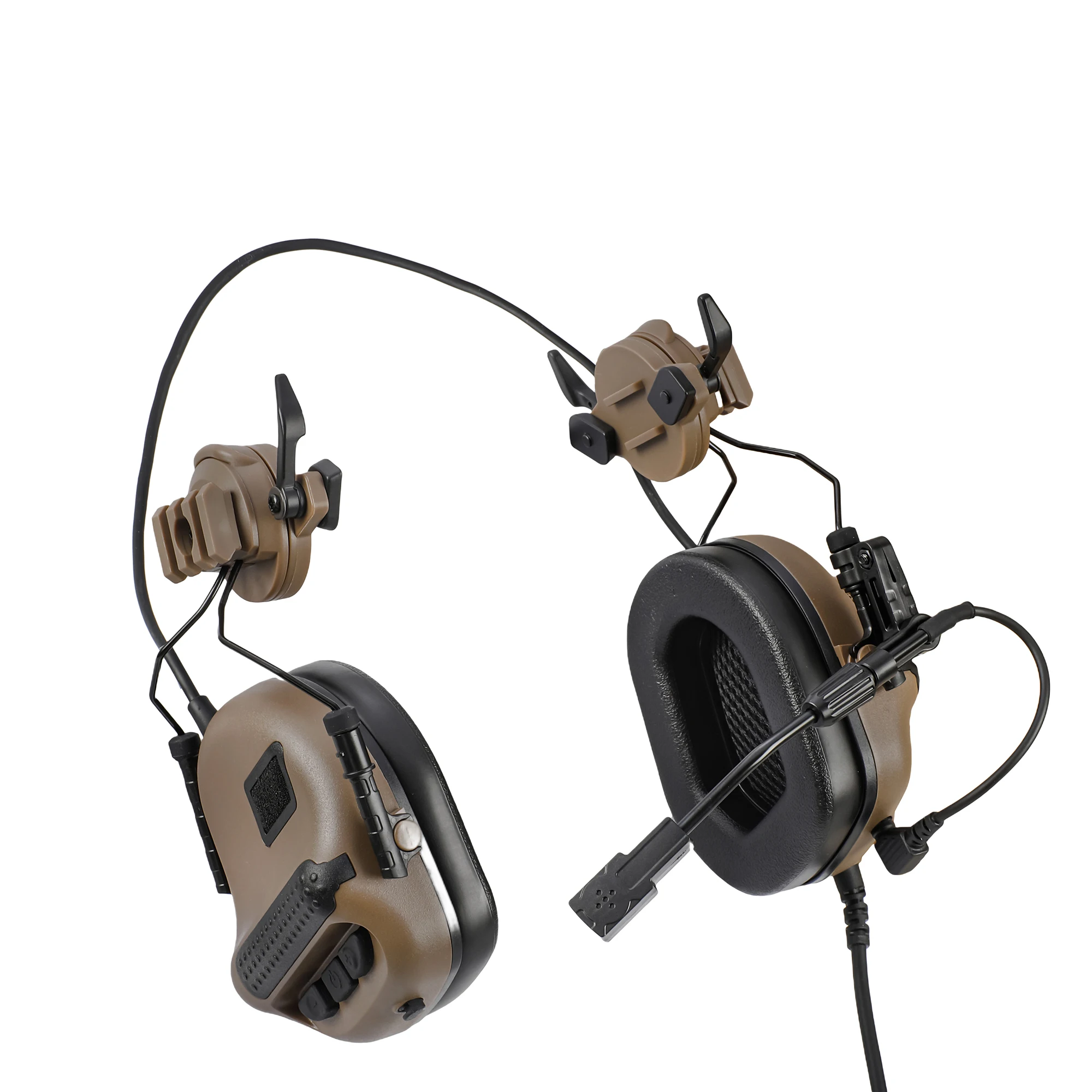 

Tactical Headset Military Grade Passive Noise Reduction Helmet Compatible for Shooting Range Training Communication Headset